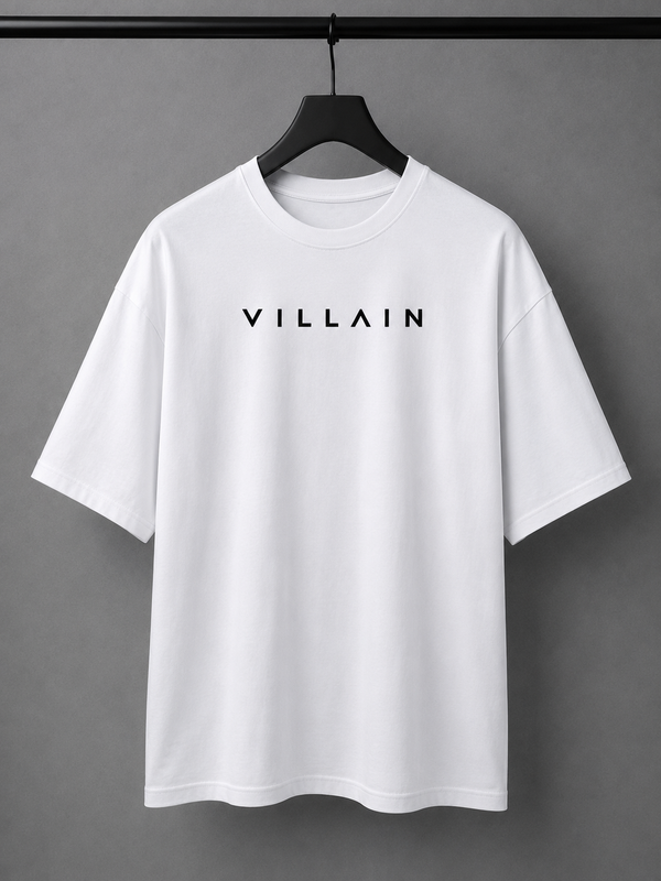 Villain Oversized Tee – White