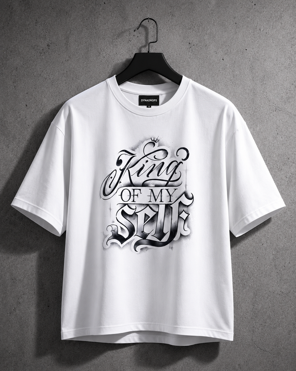 King of My Self Oversized Tee – White