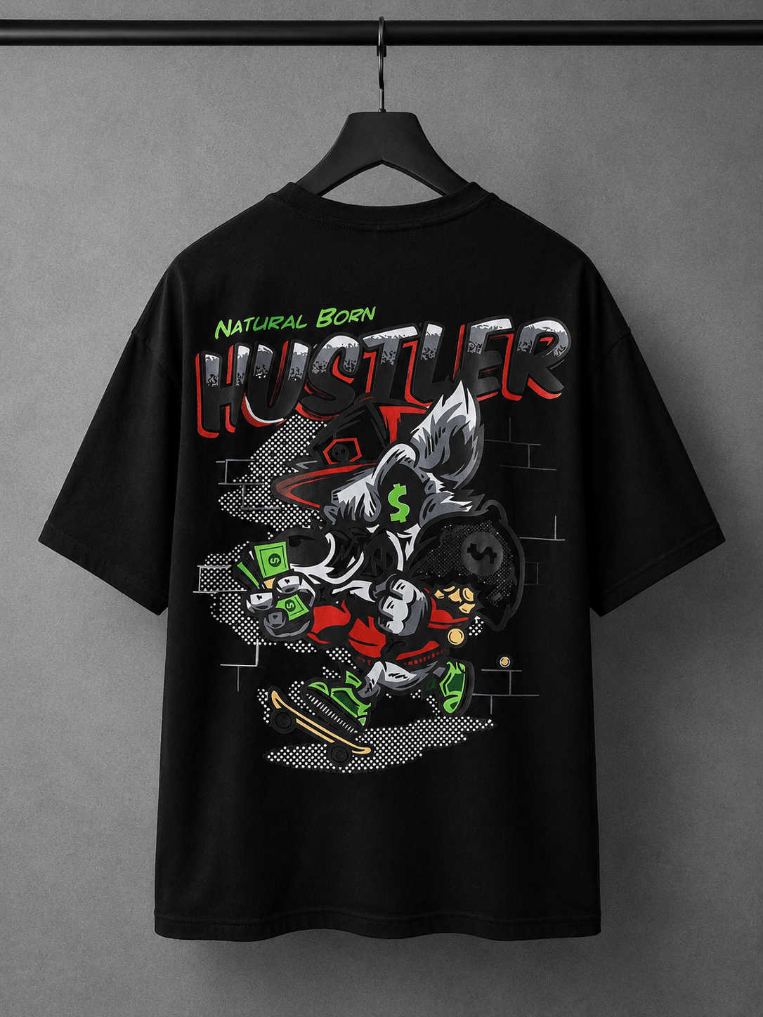Graphic Print Oversized Fit T-Shirts - Dynadrops