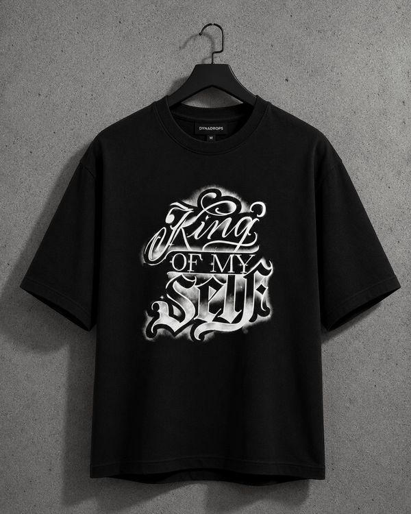 King of My Self Oversized Tee – Black - Dynadrops.In