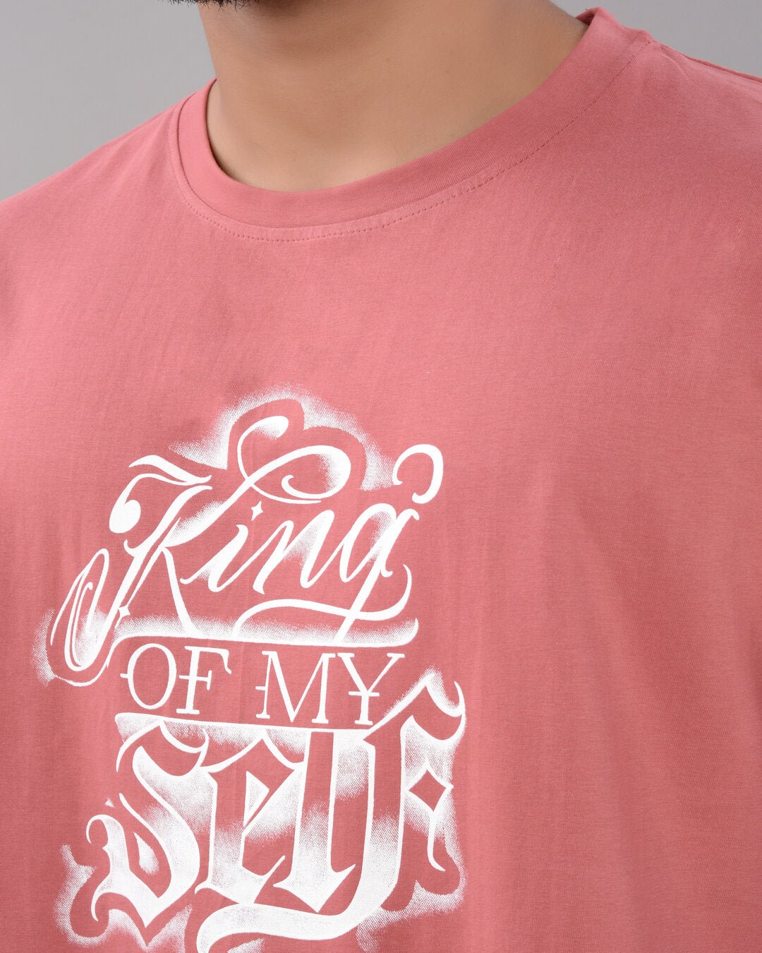 King of My Self Oversized Tee – Dust Pink - Dynadrops