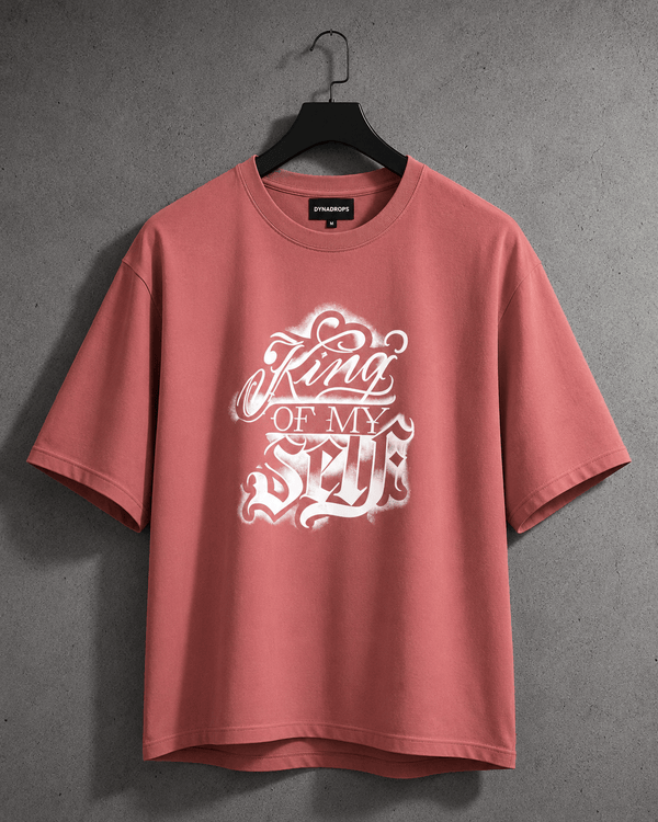 King of My Self Oversized Tee – Dust Pink - Dynadrops