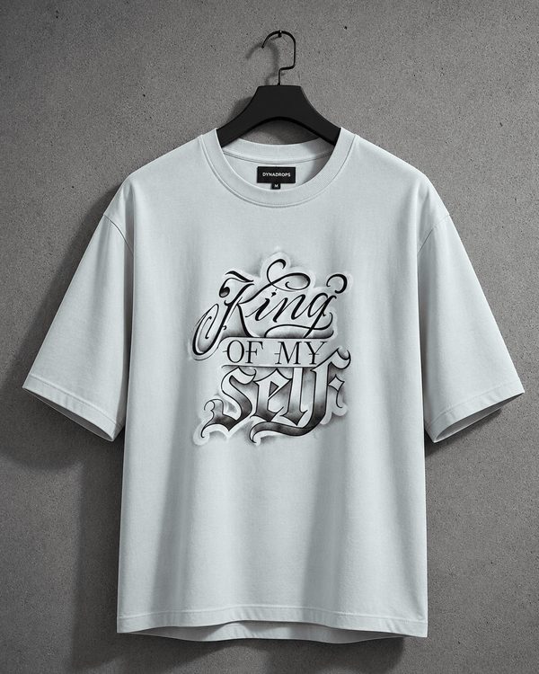 King of My Self Oversized Tee – Ice Blue - Dynadrops