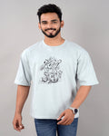 King of My Self Oversized Tee – Ice Blue - Dynadrops