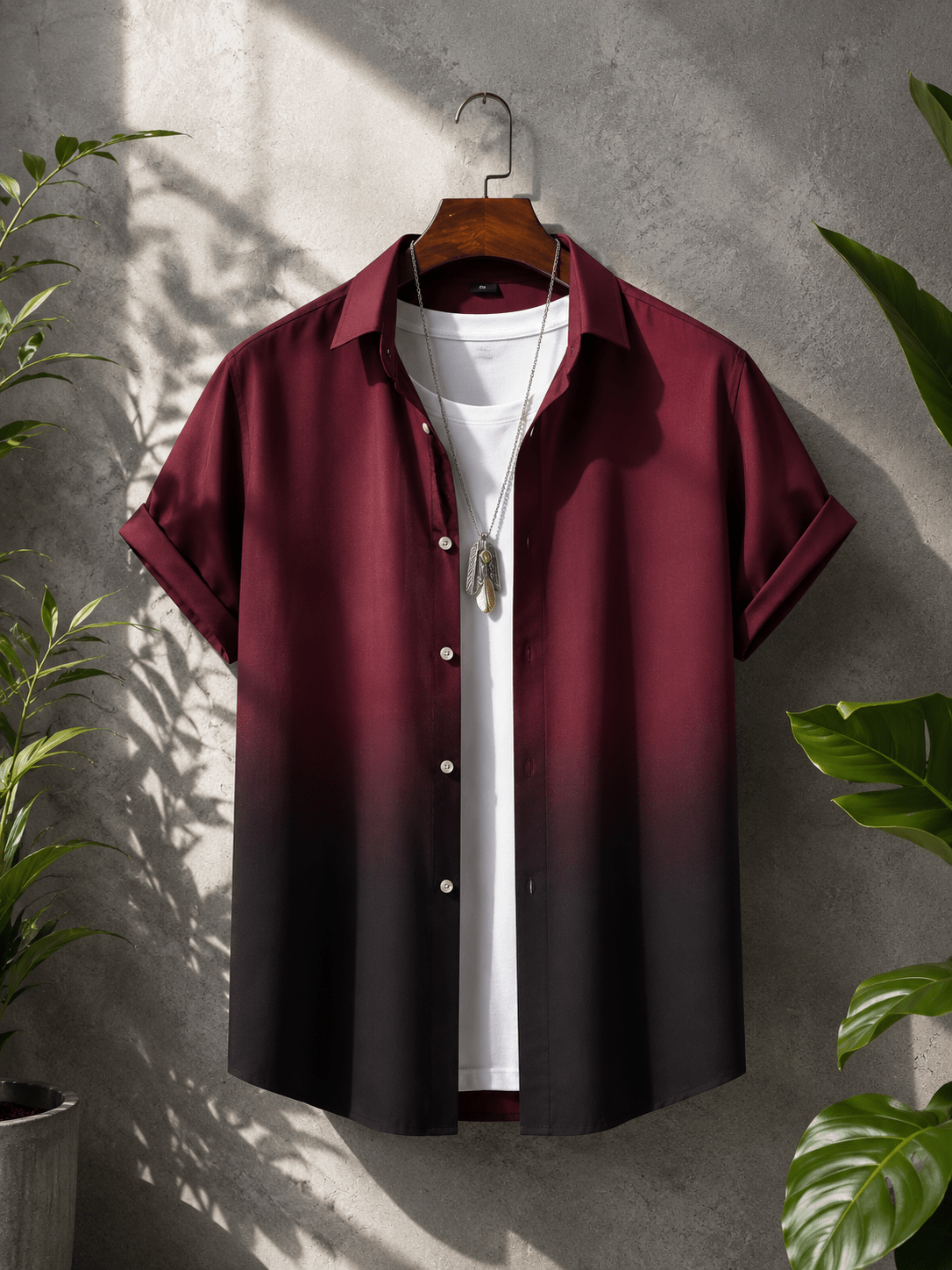 Men Regular Fit Checkered Curved Collar Casual Shirt - Dynadrops
