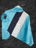 Men Regular Fit Color Block Cut Away Collar Casual Shirt - Dynadrops.In