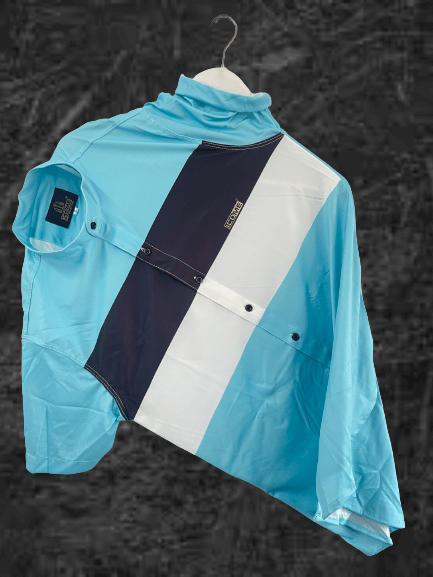 Men Regular Fit Color Block Cut Away Collar Casual Shirt - Dynadrops.In