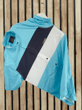 Men Regular Fit Color Block Cut Away Collar Casual Shirt - Dynadrops.In