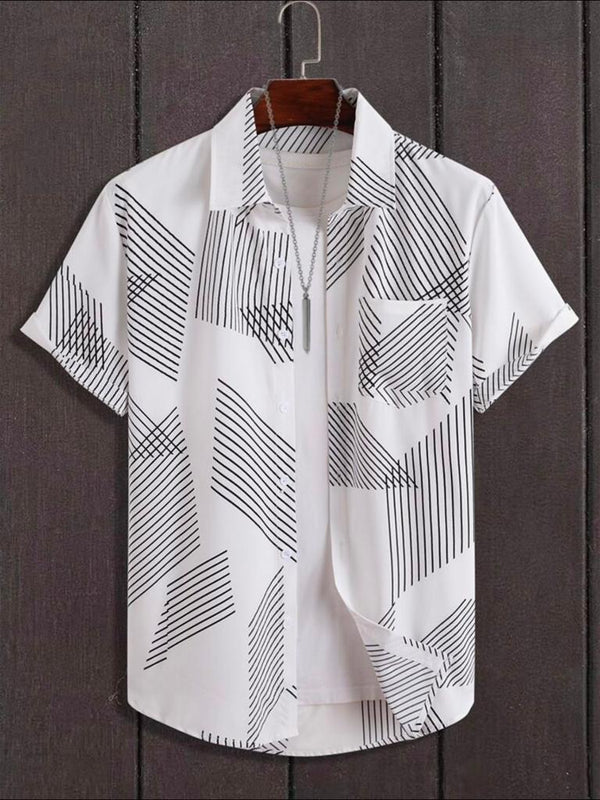 Men Regular Fit Printed Casual Shirt - Dynadrops.In