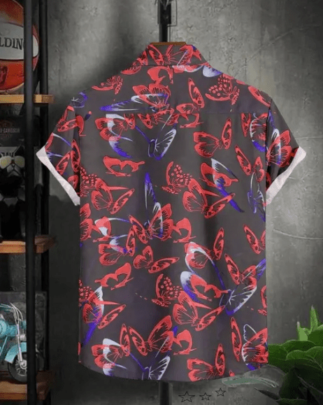 Men Regular Fit Printed Cut Away Collar Casual Shirt - Dynadrops
