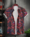 Men Regular Fit Printed Cut Away Collar Casual Shirt - Dynadrops