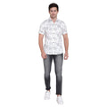 Men Regular Fit Printed Ribbed Collar Casual Shirt - Dynadrops.In