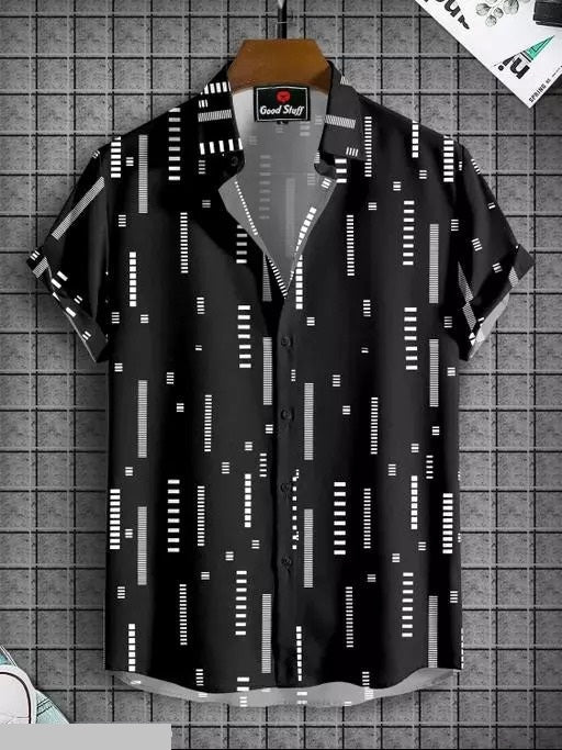 Men Regular Fit Printed Spread Collar Casual Shirt - Dynadrops.In