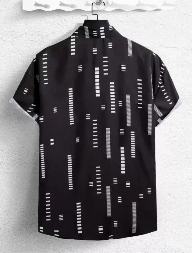 Men Regular Fit Printed Spread Collar Casual Shirt - Dynadrops.In