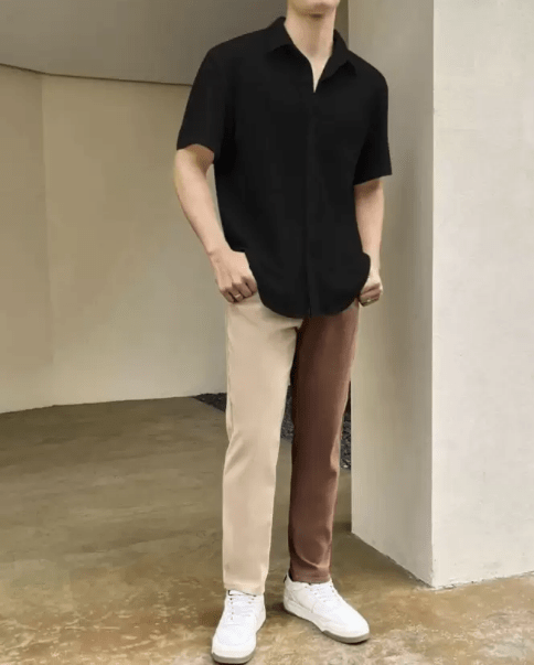 Men Regular Fit Self Design Club Collar Casual Shirt - Dynadrops