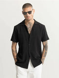 Men Regular Fit Self Design Club Collar Casual Shirt - Dynadrops