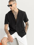 Men Regular Fit Self Design Club Collar Casual Shirt - Dynadrops