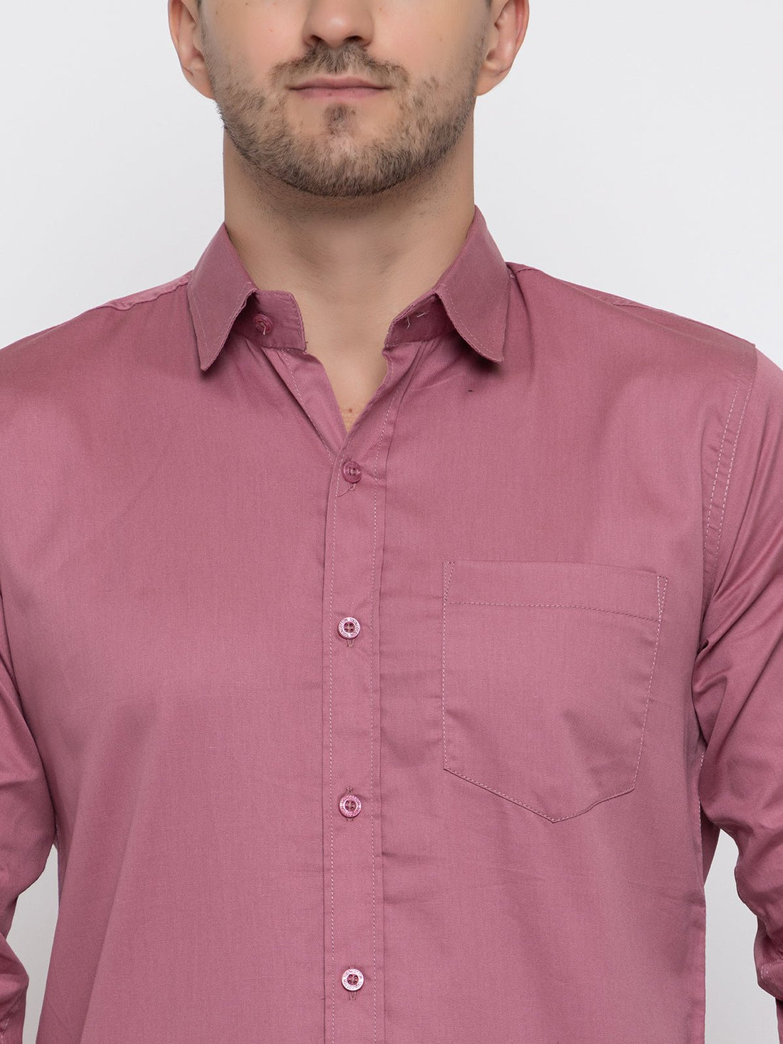 Men Regular Fit Solid Spread Collar Casual Shirt - Dynadrops