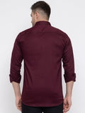 Men Regular Fit Solid Spread Collar Casual Shirt - Dynadrops