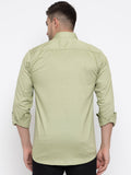Men Regular Fit Solid Spread Collar Casual Shirt - Dynadrops.In