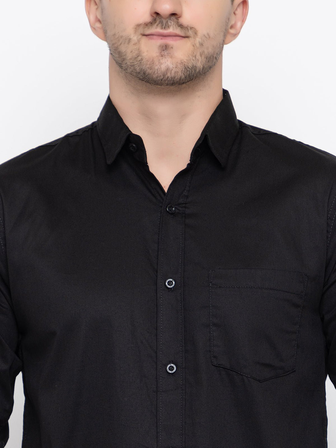 Men Regular Fit Solid Spread Collar Casual Shirt - Dynadrops