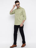 Men Regular Fit Solid Spread Collar Casual Shirt - Dynadrops.In