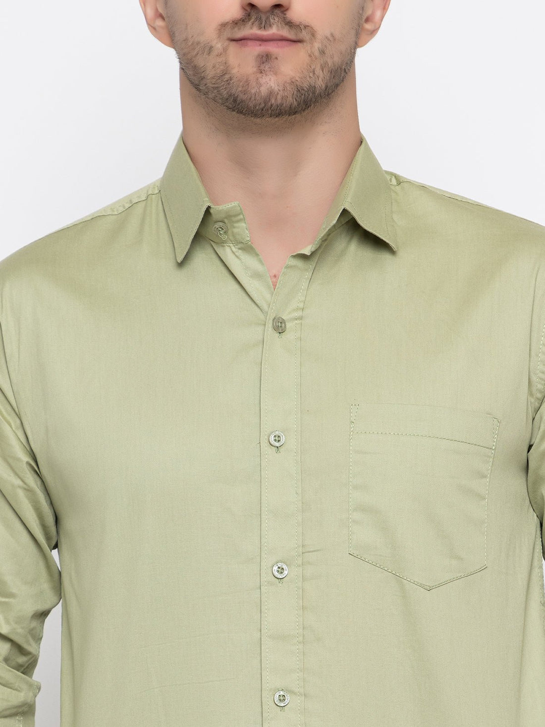 Men Regular Fit Solid Spread Collar Casual Shirt - Dynadrops.In