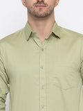Men Regular Fit Solid Spread Collar Casual Shirt - Dynadrops.In