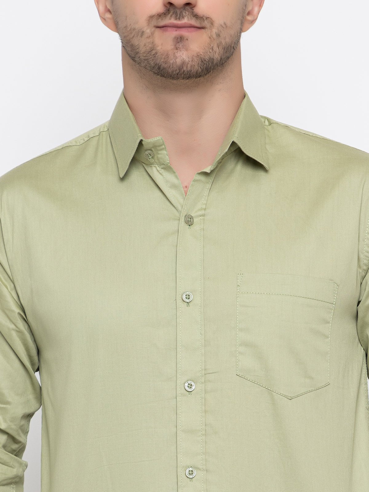 Men Regular Fit Solid Spread Collar Casual Shirt - Dynadrops.In