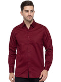 Men Regular Fit Solid Spread Collar Casual Shirt - Dynadrops.In