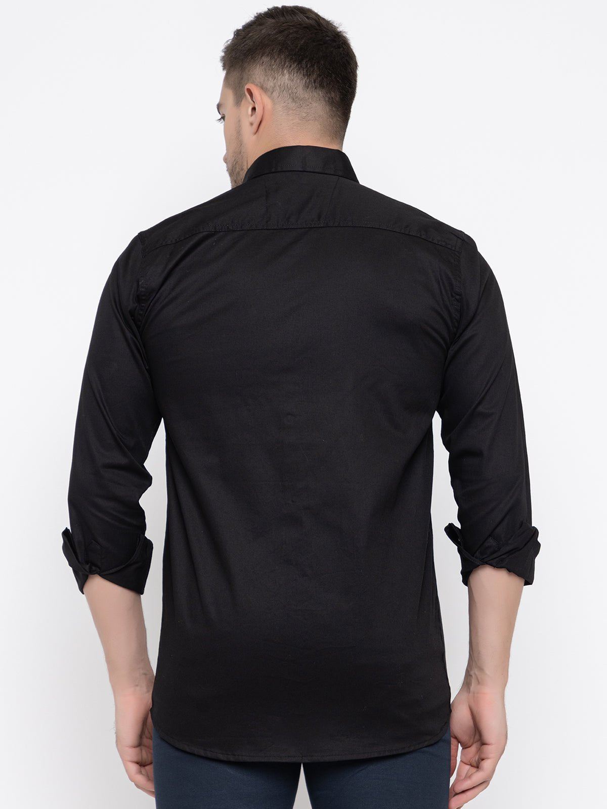 Men Regular Fit Solid Spread Collar Casual Shirt - Dynadrops