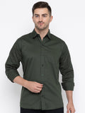 Men Regular Fit Solid Spread Collar Casual Shirt - Dynadrops
