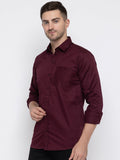 Men Regular Fit Solid Spread Collar Casual Shirt - Dynadrops