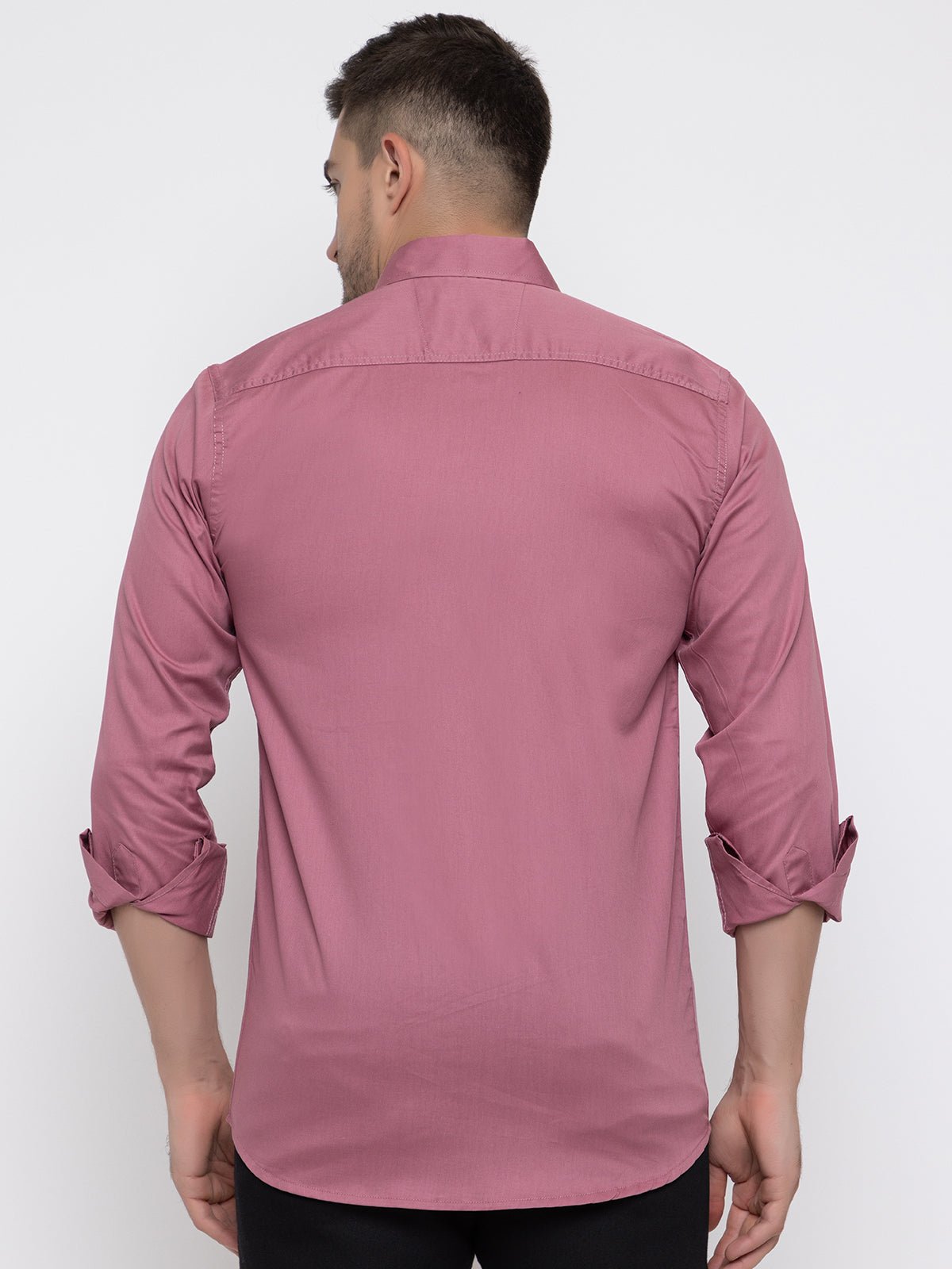 Men Regular Fit Solid Spread Collar Casual Shirt - Dynadrops