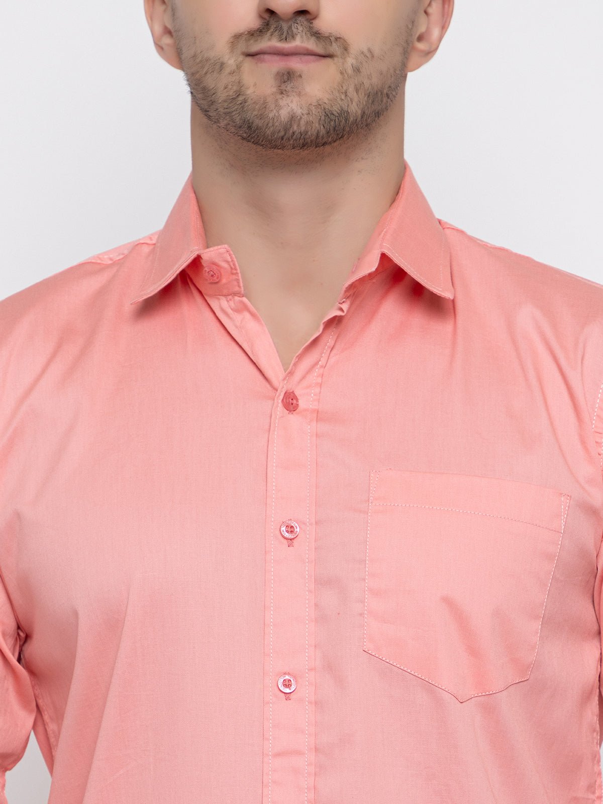 Men Regular Fit Solid Spread Collar Casual Shirt - Dynadrops