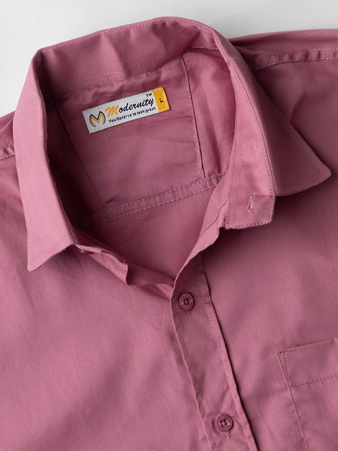 Men Regular Fit Solid Spread Collar Casual Shirt - Dynadrops