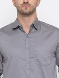 Men Regular Fit Solid Spread Collar Casual Shirt - Dynadrops.In