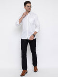 Men Regular Fit Solid Spread Collar Casual Shirt - Dynadrops.In