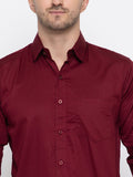 Men Regular Fit Solid Spread Collar Casual Shirt - Dynadrops.In