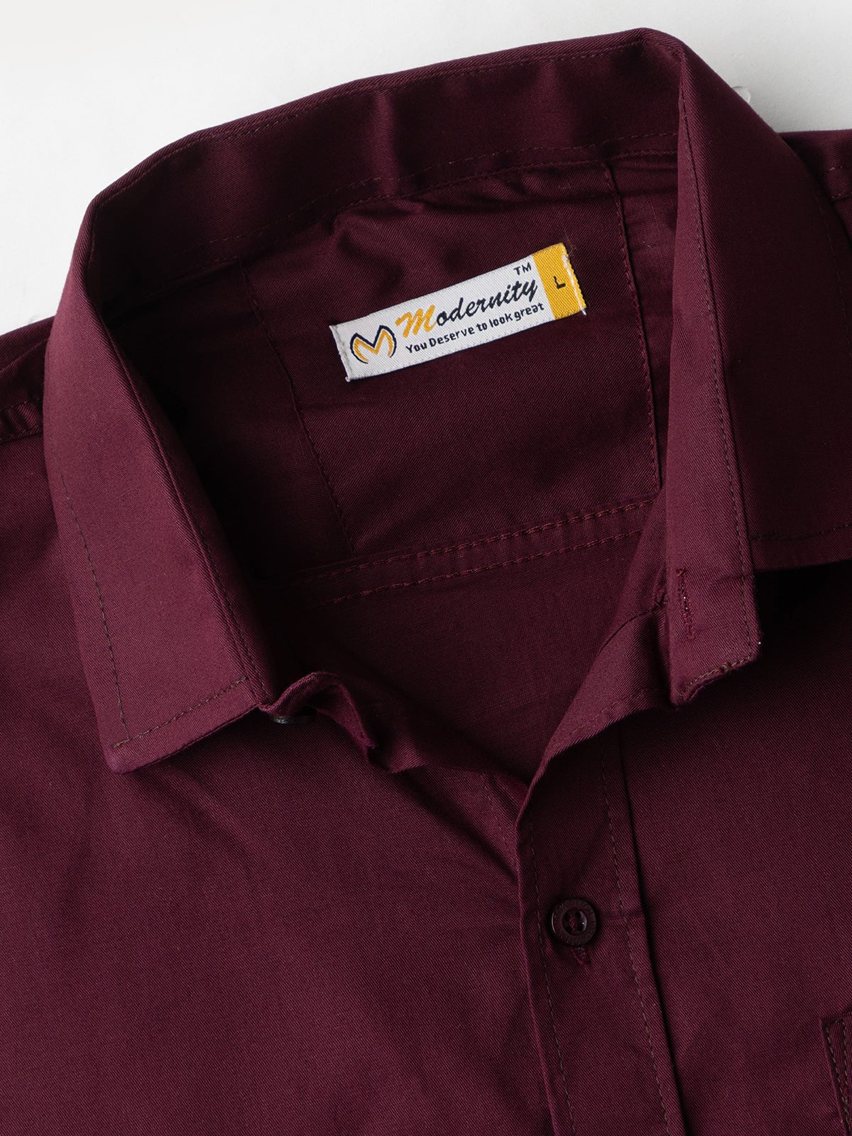 Men Regular Fit Solid Spread Collar Casual Shirt - Dynadrops