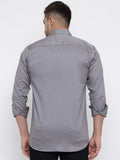 Men Regular Fit Solid Spread Collar Casual Shirt - Dynadrops.In