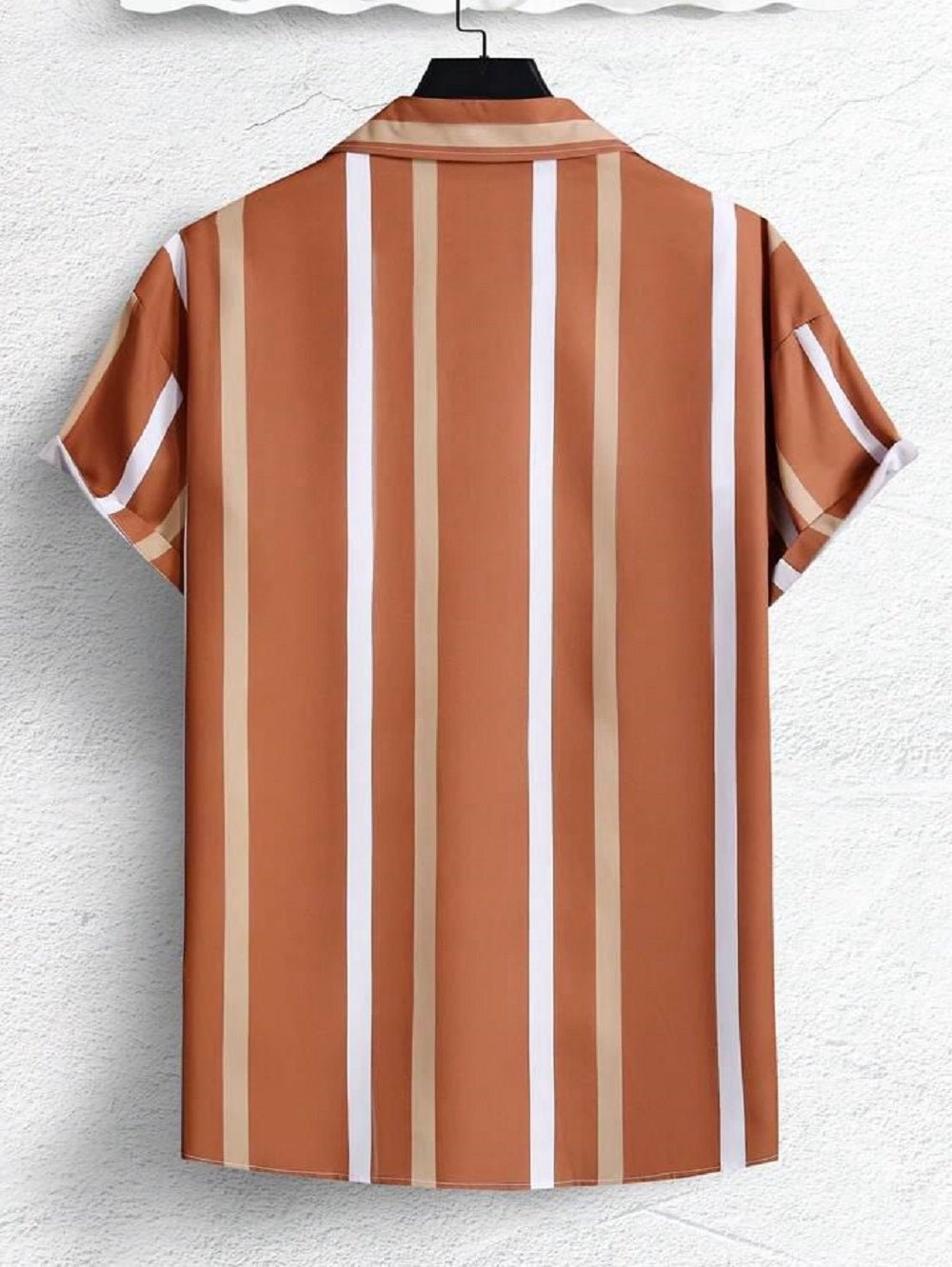 Men Regular Fit Striped Button Down Collar Casual Shirt - Dynadrops.In