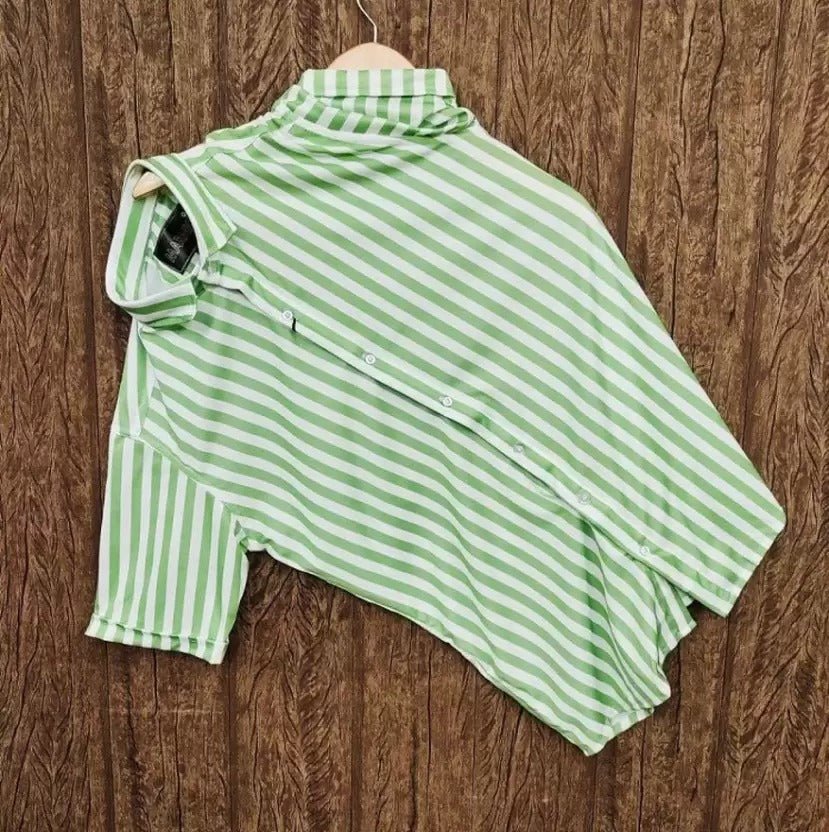 Men Regular Fit Striped Button Down Collar Casual Shirt - Dynadrops