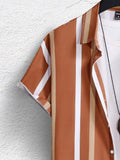 Men Regular Fit Striped Button Down Collar Casual Shirt - Dynadrops.In