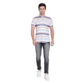 Men Regular Fit Striped Ribbed Collar Casual Shirt - Dynadrops.In