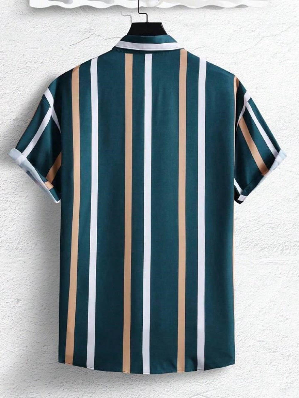 Men Regular Fit Striped Spread Collar Casual Shirt - Dynadrops