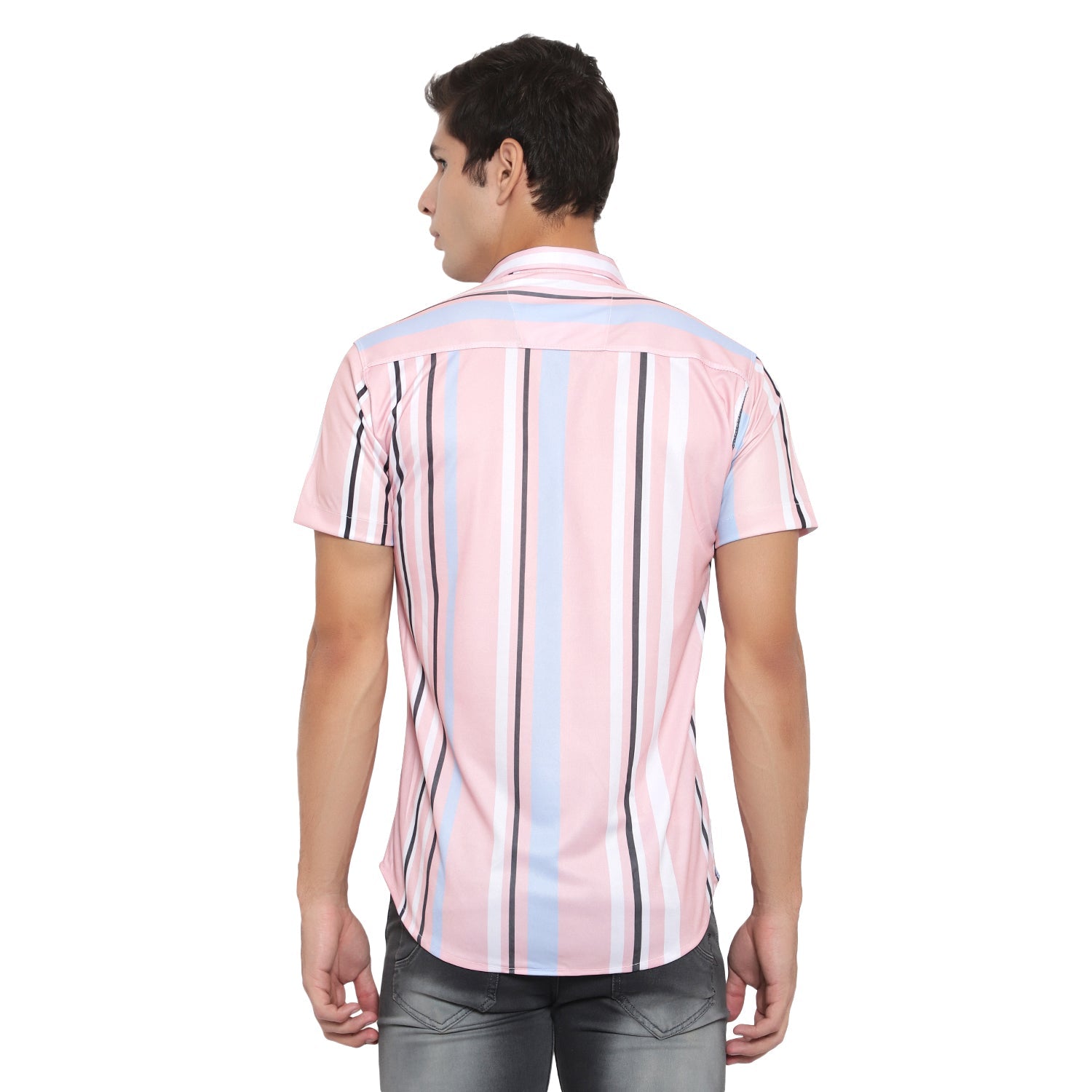 Men Regular, Super Slim Fit Checkered Ribbed Collar Casual Shirt - Dynadrops.In