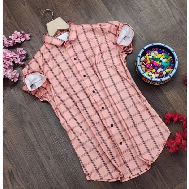 Men Regular, Super Slim Fit Checkered Ribbed Collar Casual Shirt - Dynadrops.In