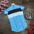 Men Regular, Super Slim Fit Color Block Mandarin Collar Casual Shirt - Dynadrops