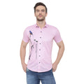 Men Regular, Super Slim Fit Printed Cut Away Collar Casual Shirt - Dynadrops.In